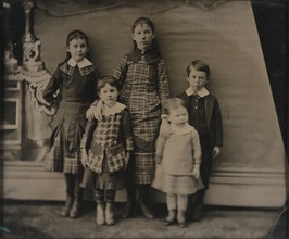 Portrait of Five Children, about 1870. Creator: Unknown.