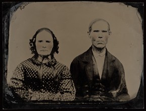 Portrait of a Seated Elderly Couple, about 1856. Creator: Unknown.