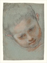 Head of a Boy (recto); Figure Studies (verso), about 1586-1589. Creator: Federico Barocci.