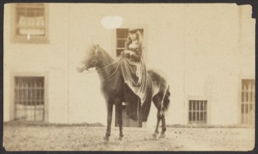 Portrait of a Woman Riding a Horse, late 19th century. Creator: Unknown.