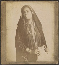 Young woman with veil, about 1870-1890. Creator: Unknown.