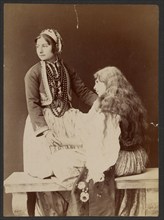 Two women holding hands, about 1870-1880. Creator: Unknown.