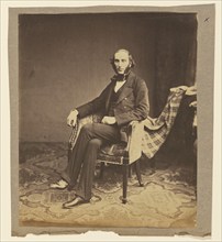 Portrait of a man, seated, 1850s. Creator: Roger Fenton.