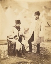 Captain Brown, 4th Light Dragoons and Servant, in Winter Dress., 1855. Creator: Roger Fenton.