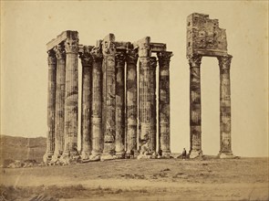 Athens - temple of Zeus Olypmpios, 1865. Creator: Konstantinos Dimitriou.