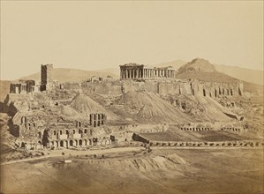 The Acropolis from the Southwest, Athens, 1865. Creator: Konstantinos Dimitriou.