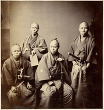 Portrait of the Satsuma Clan Envoys, 1863. Creator: Felice Beato.