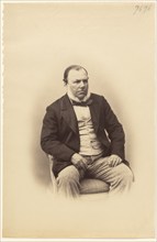 Portrait of a Seated Man, about 1858. Creator: Gustave Le Gray.