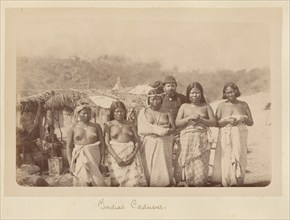 'A Group of Kadiweu Women with a White Man', 1884. Creator: Unknown.