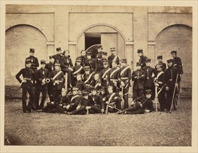 Group portrait of military students, about 1857-1859. Creator: Unknown.