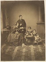 Family Portrait, around 1855-1865. Creator: Andre-Adolphe-Eugene Disderi.