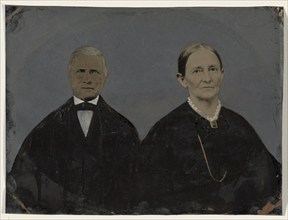 Portrait of older couple, 1860s-1880s. Creator: Unknown.