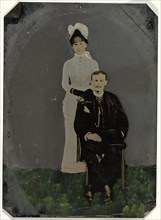 Portrait of couple, 1860s-1880s. Creator: Unknown.