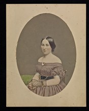 Portrait of a young woman, about 1850-1860. Creator: Marcus Aurelius Root.