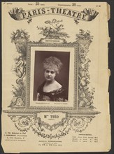 Paris Theatre: Mme. Théo, 1874. Creator: Gaston & Mathieu & Cie.