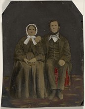 Portrait of couple, 1860s-1880s. Creator: Unknown.