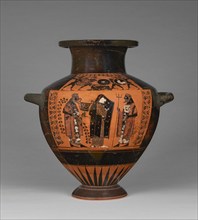 Black-Figure Hydria, about 550 BC. Creator: Lydos.