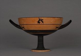 Attic Black-Figure Lip Cup, about 550 BC. Creator: Phrynos Painter.