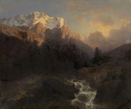 The Wetterhorn, mid-19th century. Creator: Alexandre Calame.