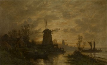 Windmills in Schiedam, 1867. Creator: Auguste-Paul-Charles Anastasi.