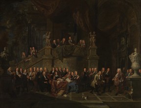 The Reception of Jan Karel de Cordes in the Guild Hall, 1711. Creator: Balthasar van den Bossche.