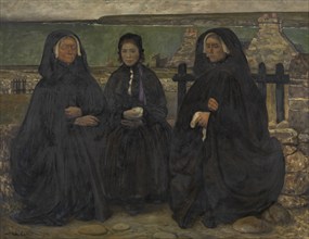 Breton Women in Mourning, 1903. Creator: Charles Cottet.