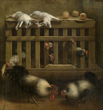 Fighting Cocks, 17th century. Creator: Anon.