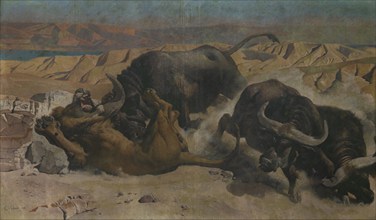 Defending the Herd, 1878. Creator: Charles Verlat.