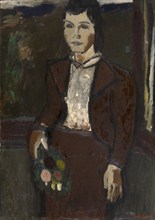 Girl with a Bouquet, 1938. Creator: Gustave De Smet.