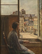 The Teniersplaats in Antwerp, 1876. Creator: Henri Jean Augustin de Braekeleer.