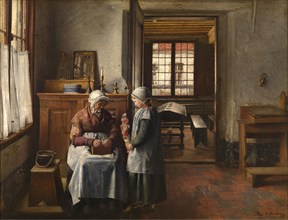 Grandmother's Feast, 1873. Creator: Henri Jean Augustin de Braekeleer.