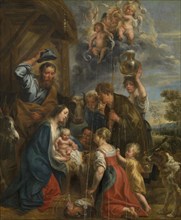 The Adoration of the Shepherds, 1653. Creator: Jacob Jordaens I.