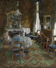 The Bourgeois Salon, 1881. Creator: James Ensor.