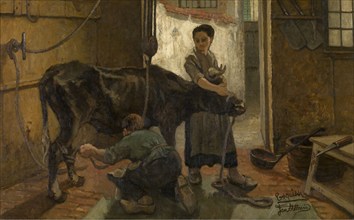 Slaughterhouse, c1860-1900. Creator: Jan Stobbaerts.