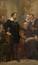 Peter Paul Rubens in his Studio, (c1620s), c1860s. Creator: Nicaise de Keyser.