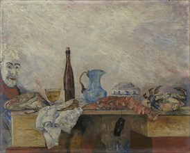 Mask and Crustaceans (vive le Carème), 1891. Creator: James Ensor.