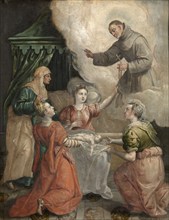 Saint Didacus Helps with a Difficult Birth, c1560-1600. Creator: Martin de Vos.