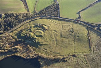 Cainhoe Castle earthwork remains, Central Bedfordshire, 2022. Creator: Damian Grady.