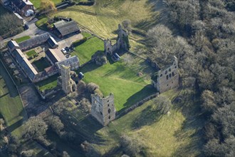 Sheriff Hutton quadrangular castle, North Yorkshire, 2022. Creator: Emma Trevarthen.