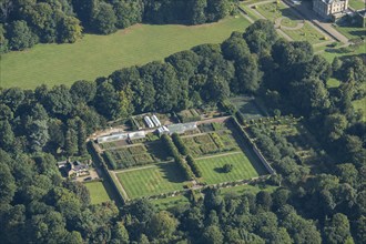 The walled kitchen garden at Dalton Hall, East Riding of Yorkshire, 2024. Creator: Robyn Andrews.