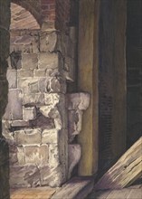 Study of stone and brickwork in an interior, c1830-1880. Creator: Solomon Alexander Hart.