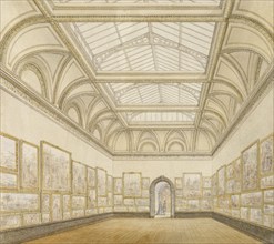 Design for Gallery III, Burlington House, Piccadilly, Westminster, London: perspective..., c1866-67. Creator: Sydney Smirke.