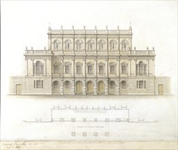 Design for alterations and additions to Burlington House, Piccadilly, Westminster, London..., 1867. Creator: Sydney Smirke.