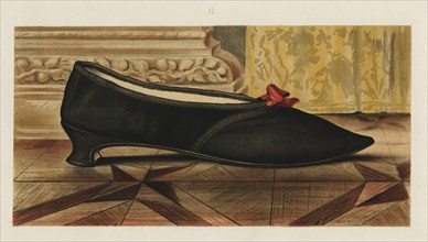 Shoe fastened by a ribbon tie, 1885.  Creator: Unknown.