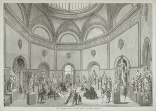 The Central Hall of the Royal Academy, 10 July 1869. Creator: Unknown.