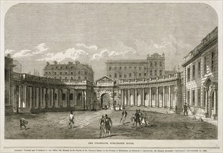 The Colonnade, Burlington House, 1866.  Creator: Unknown.