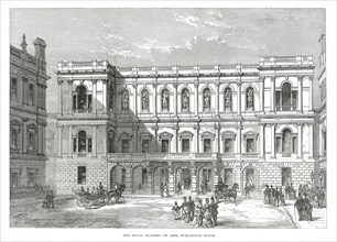 The Royal Academy of Arts, Burlington House; probably from The Illustrated London News, [July 1869]. Creator: Unknown.