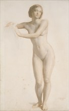 Standing female nude, 28 December, 1859. Creator: William Mulready.