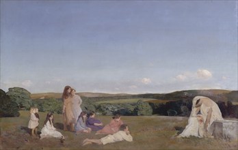 Clio and the Children, 1913 & 1915. Creator: Charles Sims.