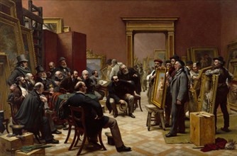 The Council of the Royal Academy selecting Pictures for the Exhibition, 1875, 1876. Creator: Charles West Cope.